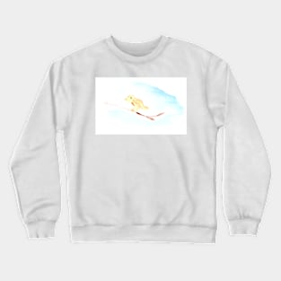 Bird, birds, animal, watercolor, art, illustration, artwork, animals, spring, summer, drawing Crewneck Sweatshirt